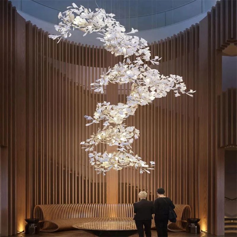 Ceramic Ginkgo Luxury Branch Chandelier - thebelacan