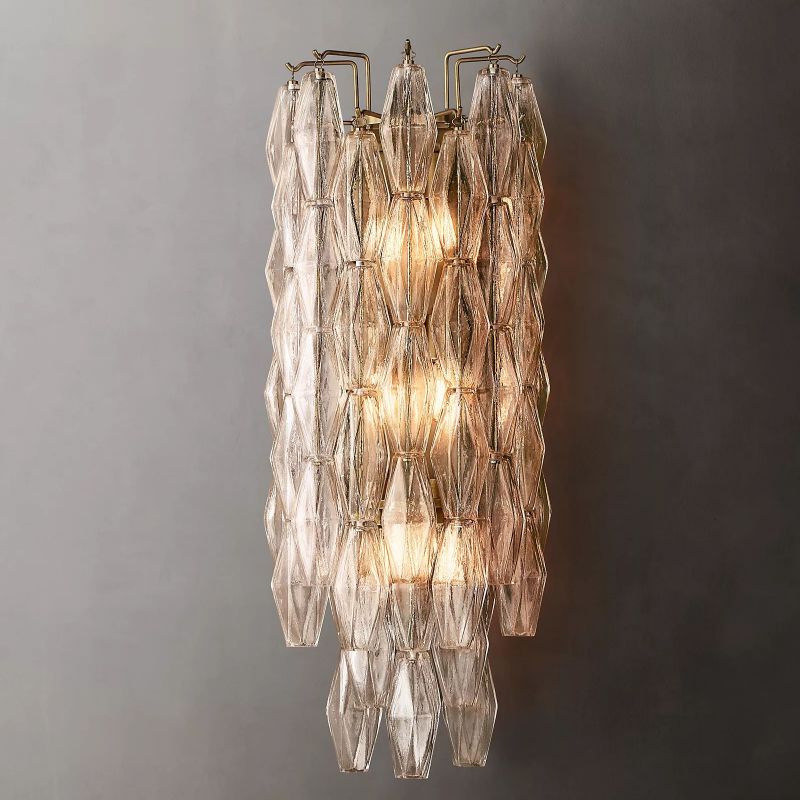 Chara Clear Glass Grand Wall Sconce - thebelacan