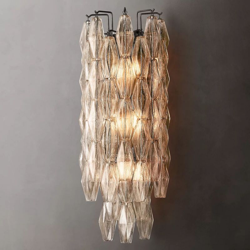 Chara Clear Glass Grand Wall Sconce - thebelacan