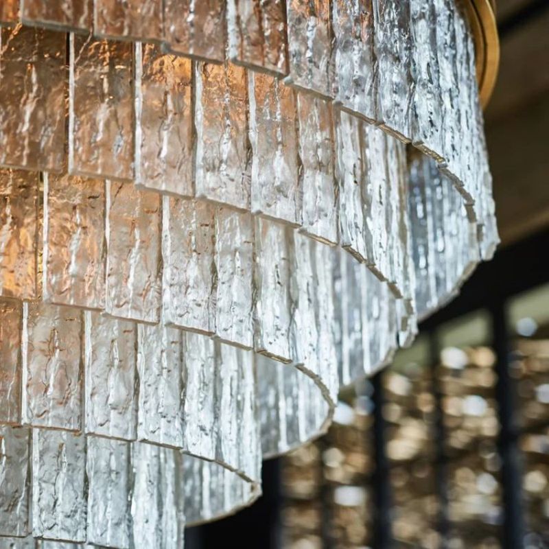 Claira Glass Round Multi-layer Chandelier - thebelacan