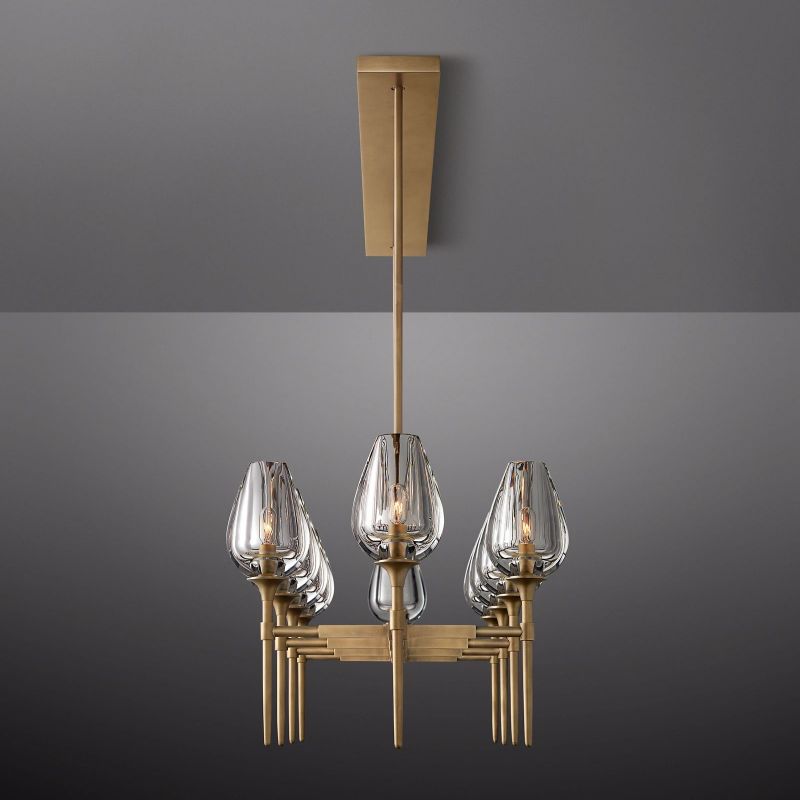 Crystal Tulip Linear Chandelier 65'' - thebelacan