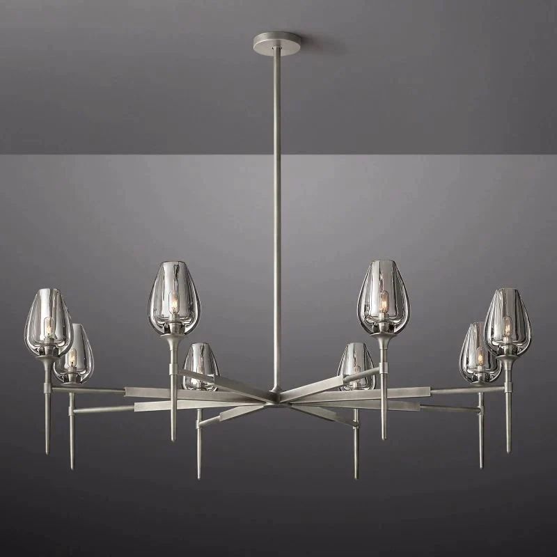 Crystal Tulip Round Chandelier 54'' - thebelacan