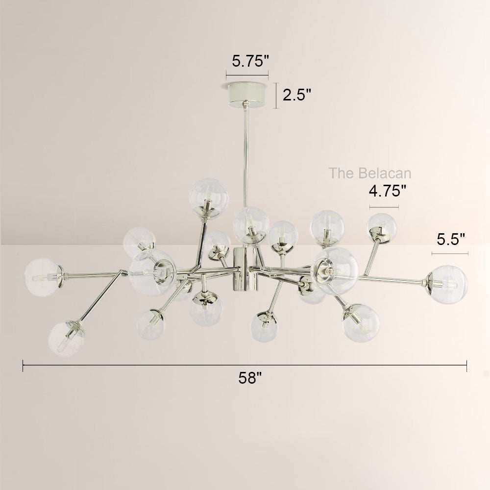 Dinah Glass Medium Chandelier - thebelacan