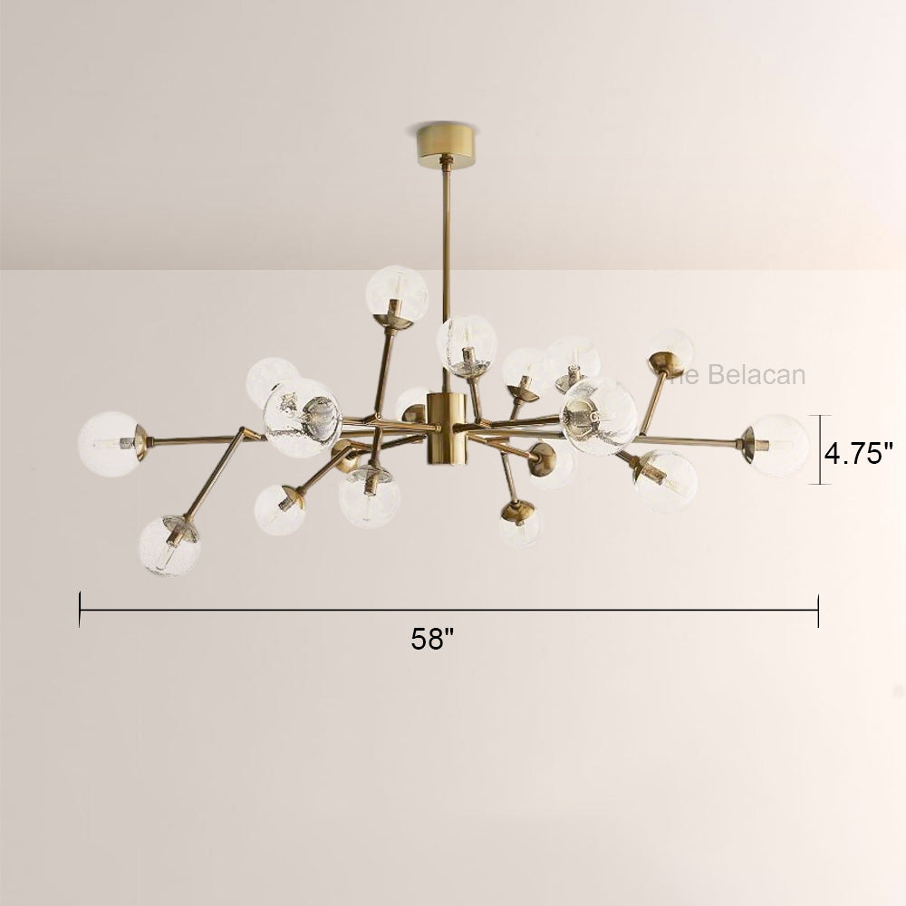 Dinah Glass Medium Chandelier - thebelacan