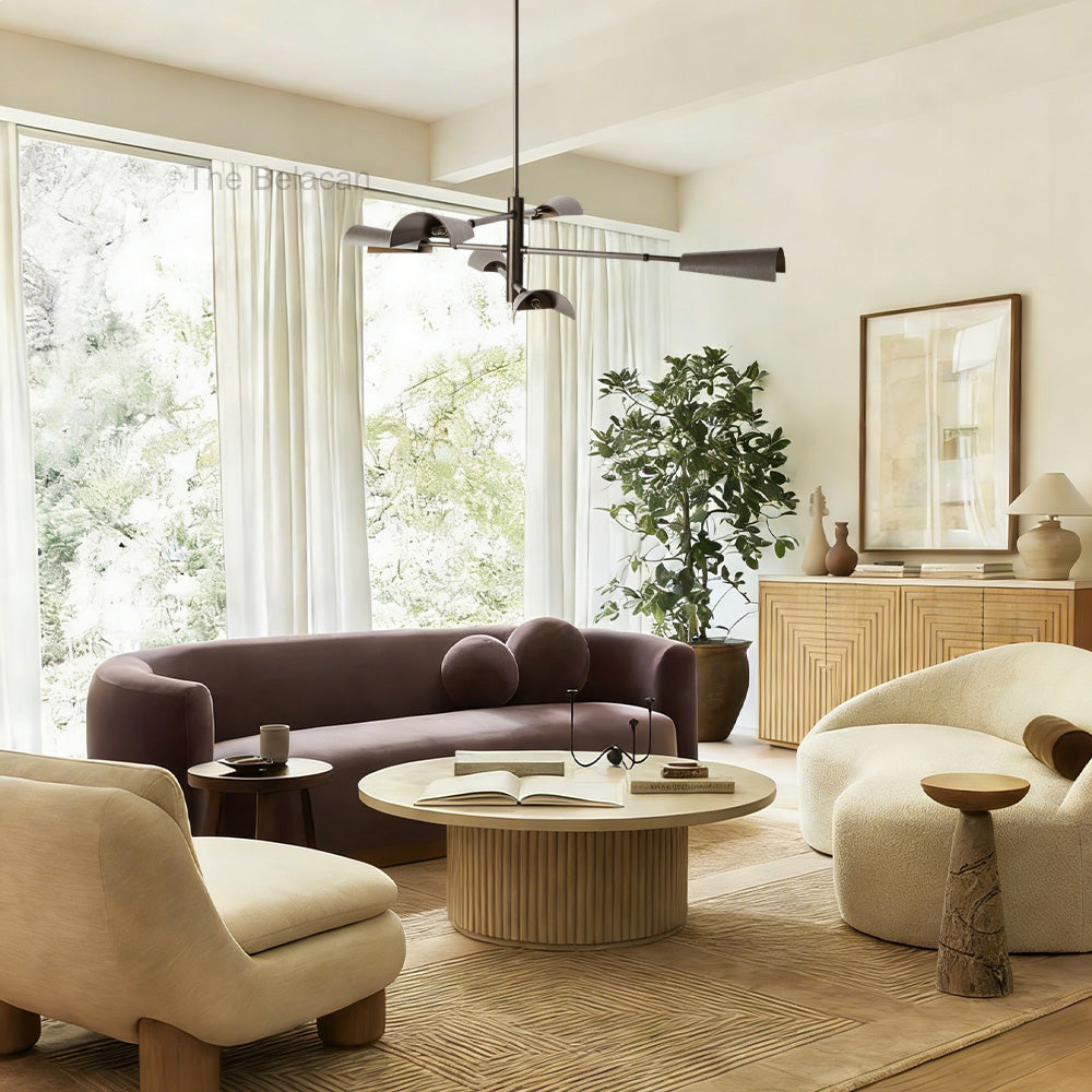 Edward Linear Leather Chandelier - thebelacan