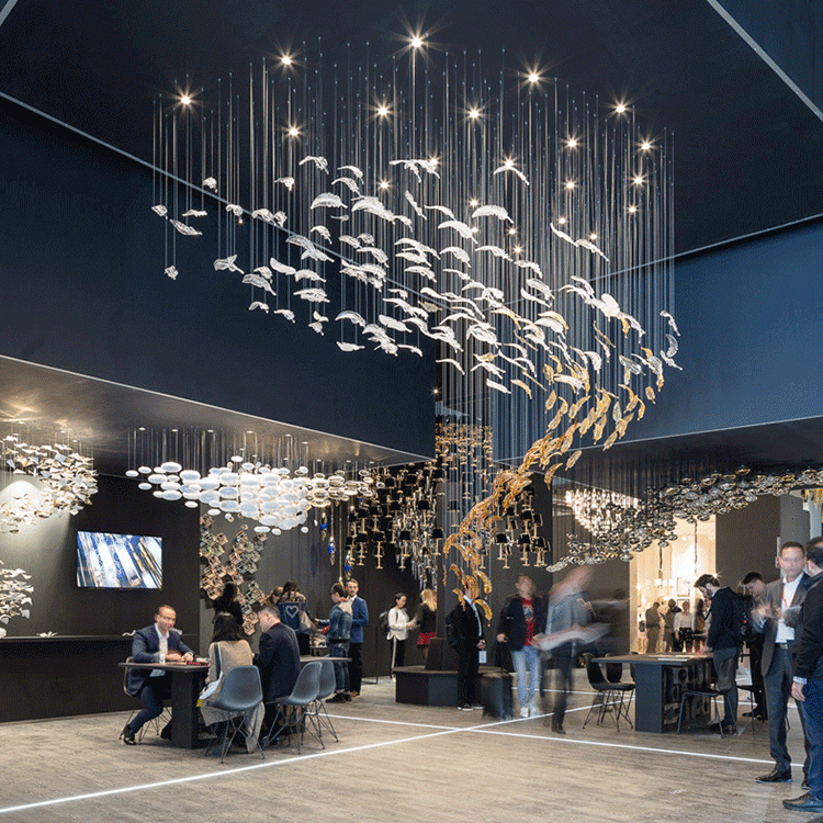 Feather Handblown Glass Chandelier - thebelacan