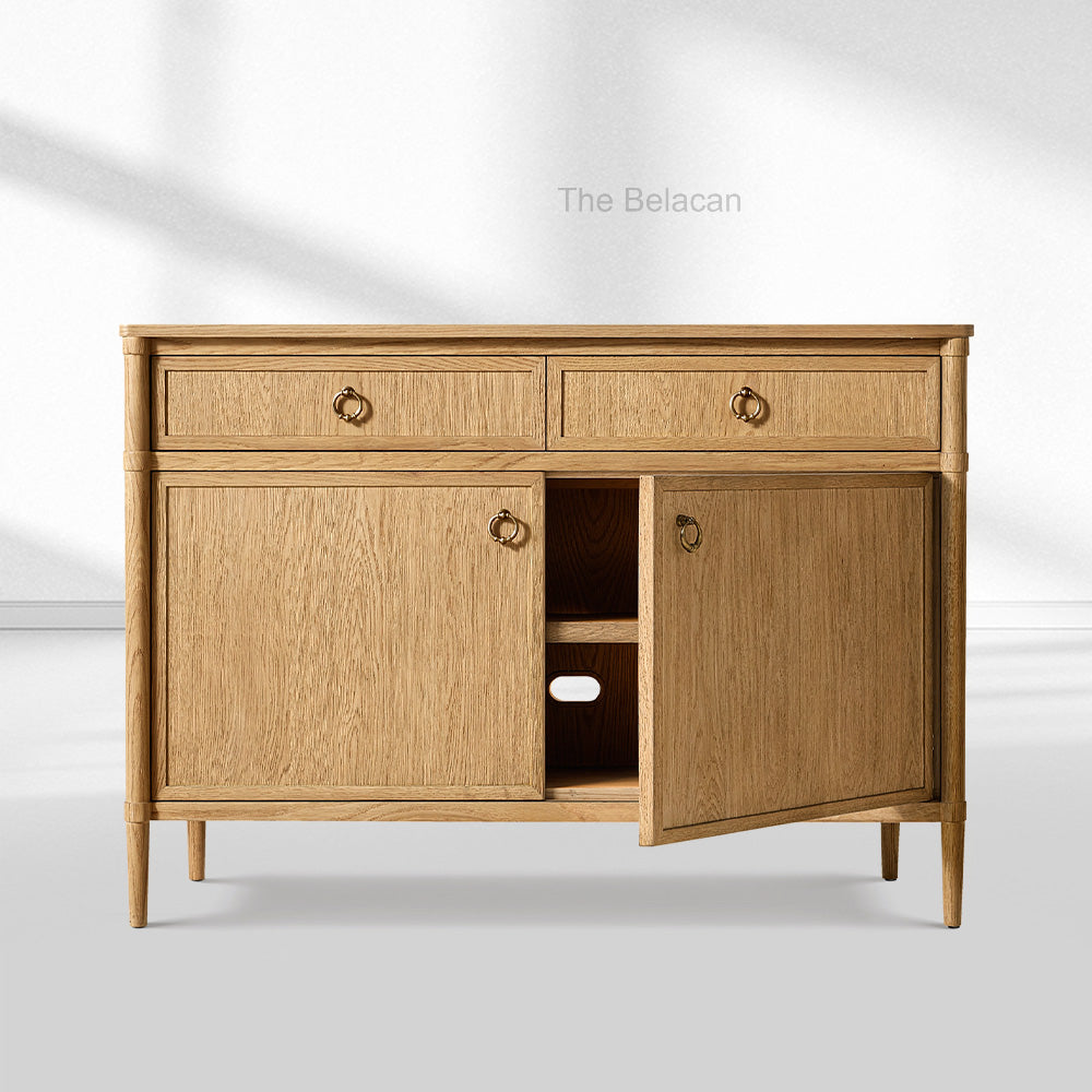 Fraboutiq Double-Door Sideboard with Drawers - thebelacan
