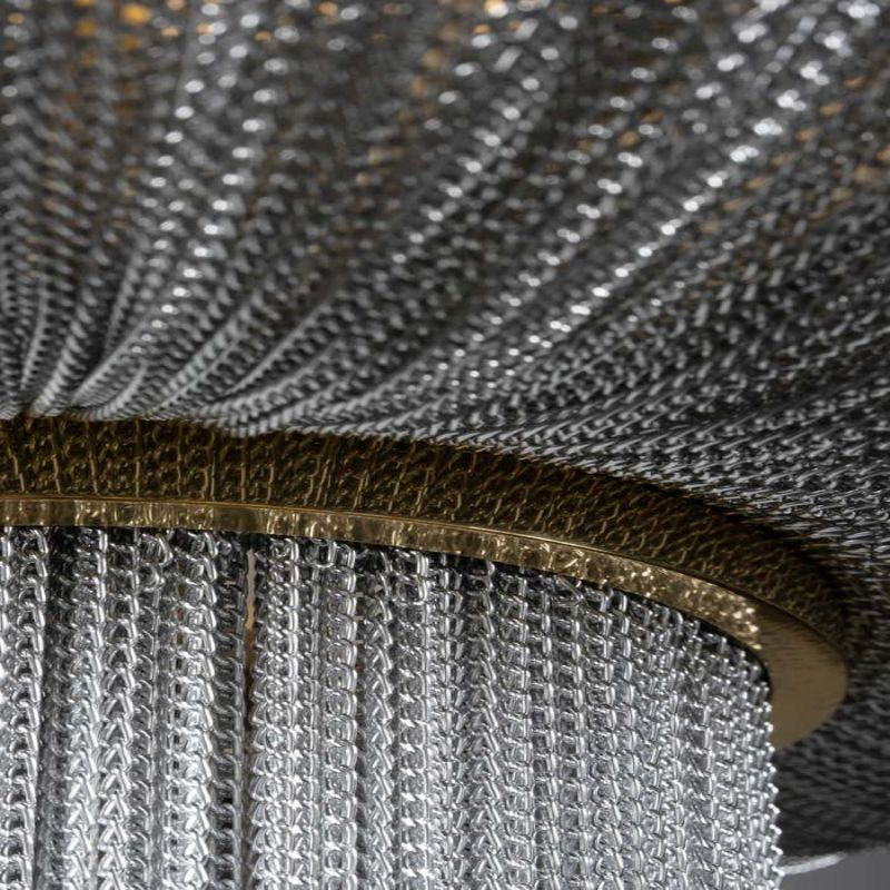 Modern Forever Chandelier, Oak, Aluminium Chain, Handmade Portugal by Greenapple - thebelacan