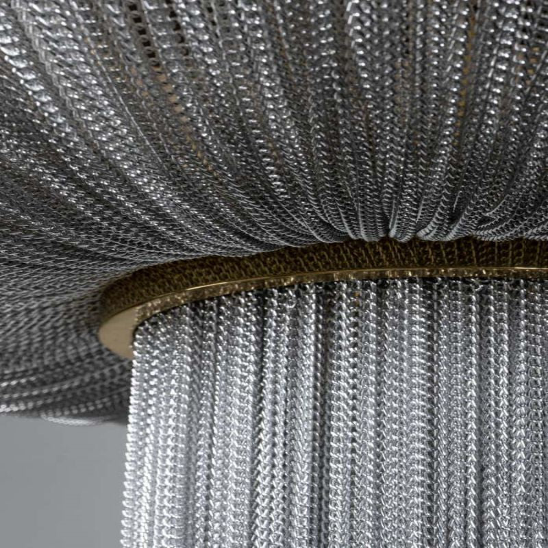 Modern Forever Chandelier, Oak, Aluminium Chain, Handmade Portugal by Greenapple - thebelacan