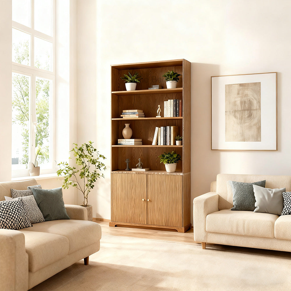 Genprestige Emperador Reeded Sideboard & Hutch - thebelacan