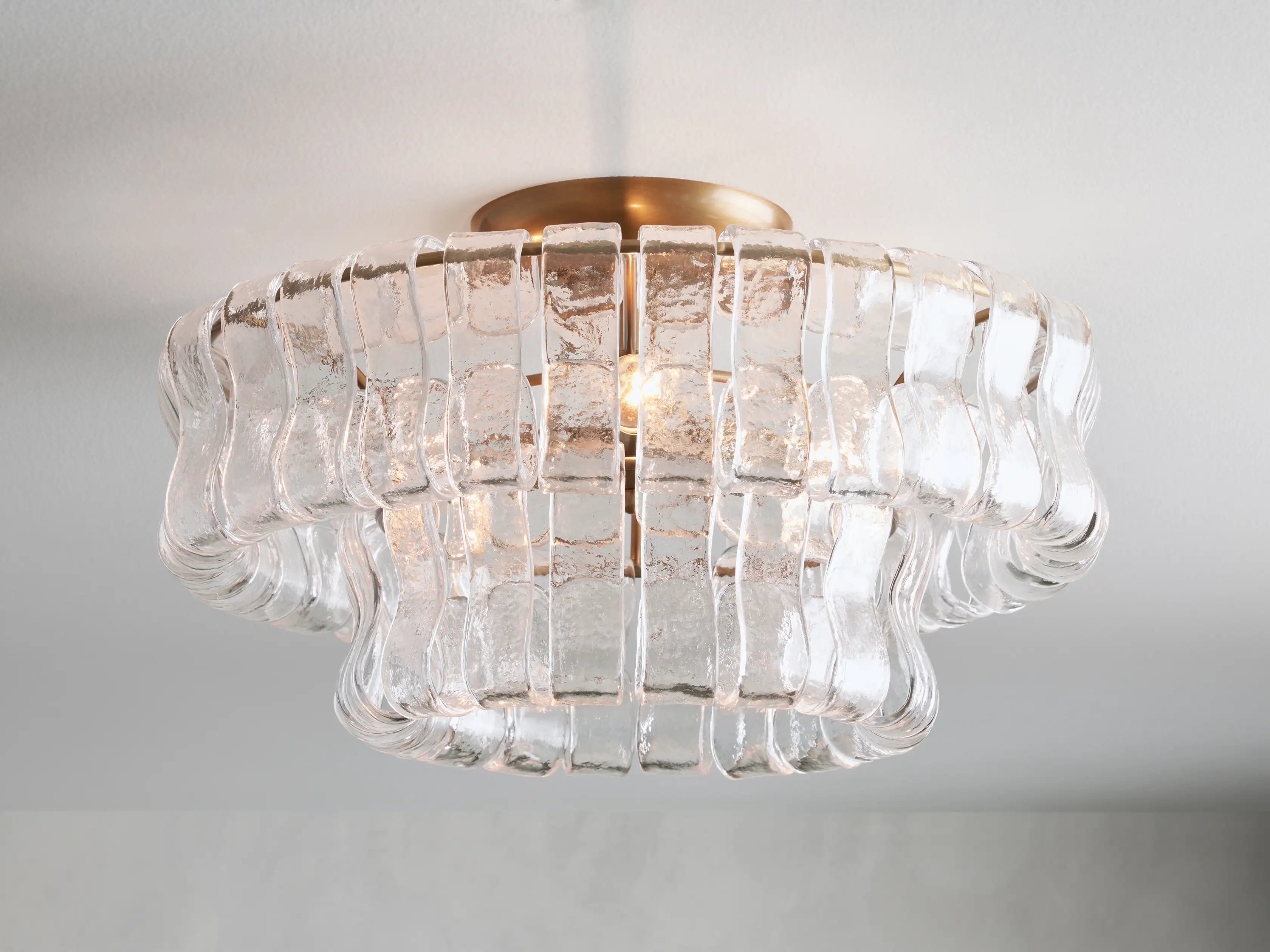 Lime 2-Tier Glass Round Flushmount 18" - thebelacan