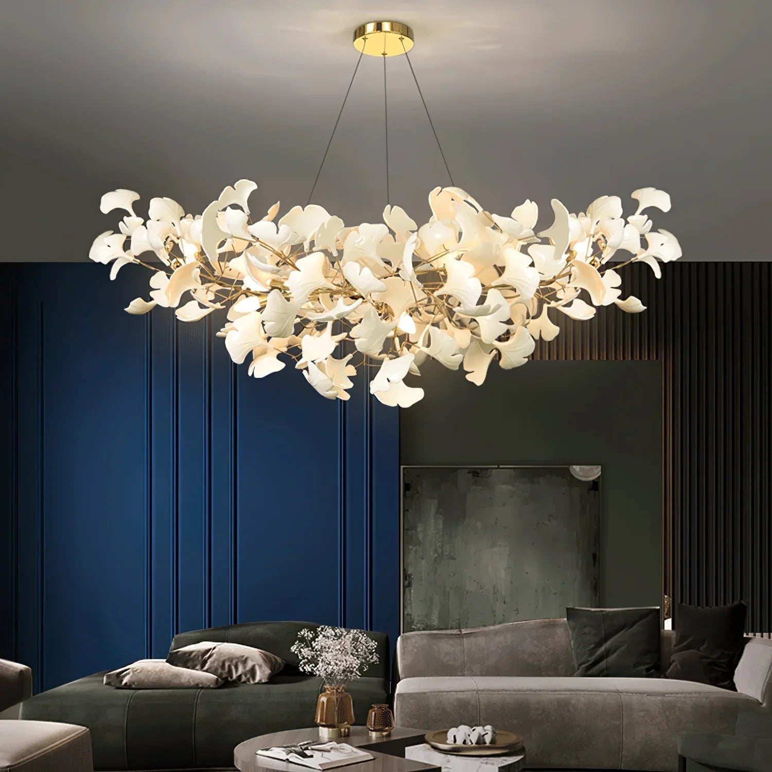 Ceramic Gingko Chandelier B - thebelacan