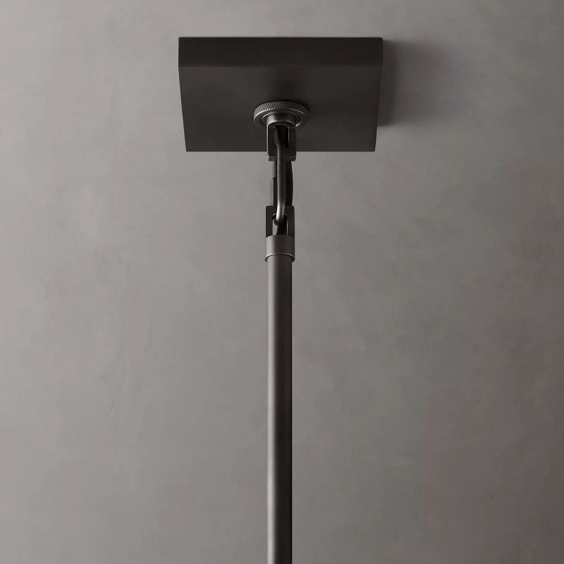 Beckman Glass Lantern Modern Round Chandelier 55" - thebelacan