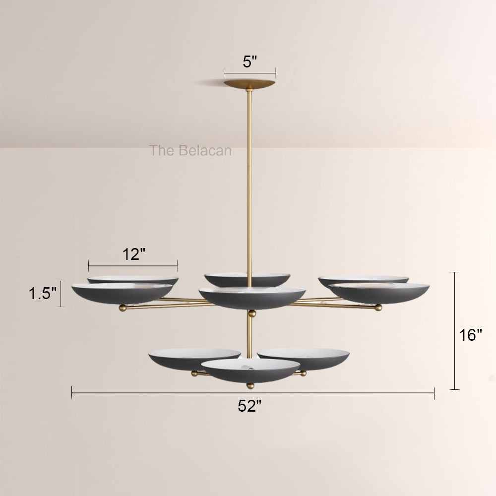 Grant Round Dish-shaped Chandelier - thebelacan