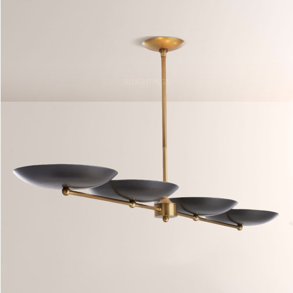 Grant Linear Dish-shaped Chandelier - thebelacan