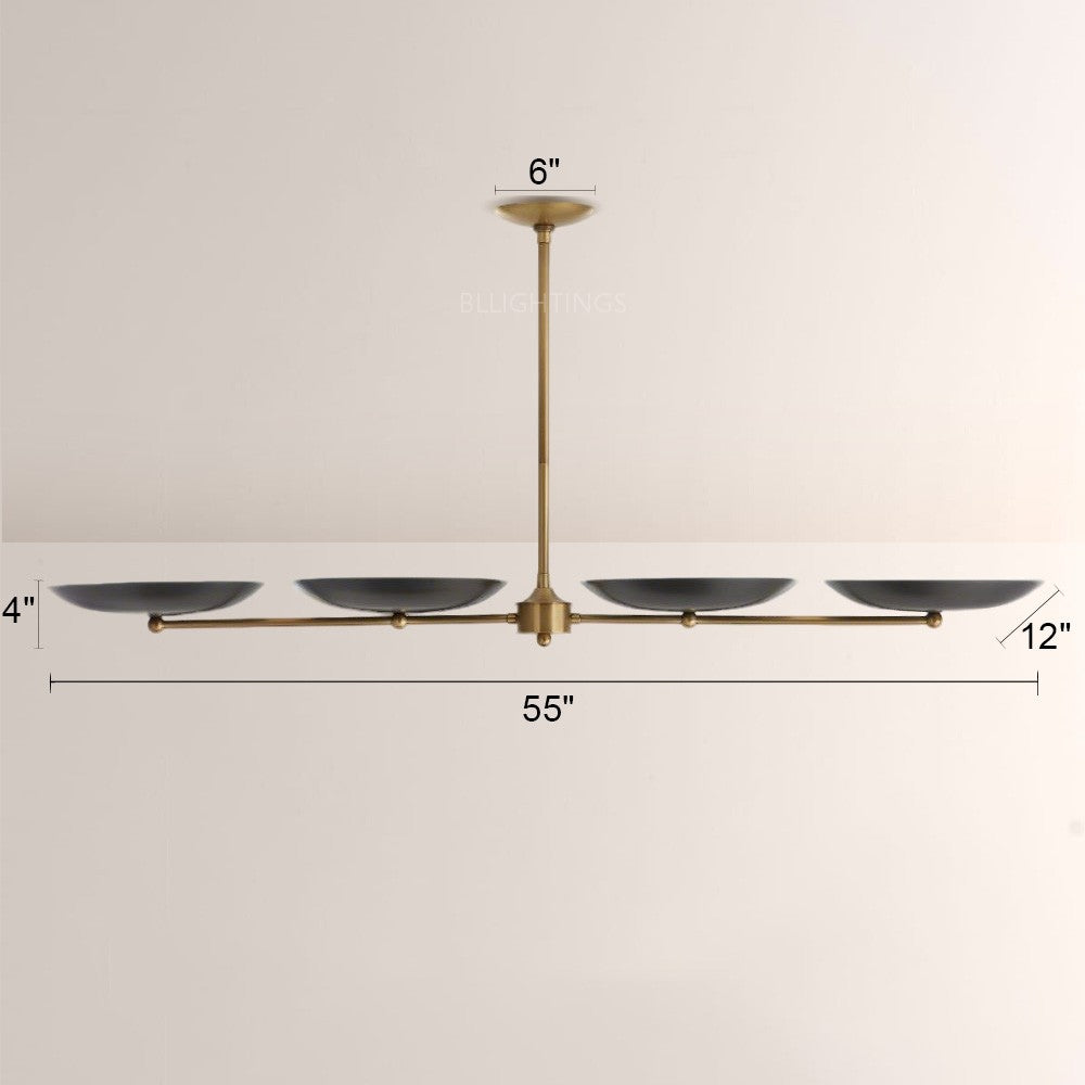 Grant Linear Dish-shaped Chandelier - thebelacan