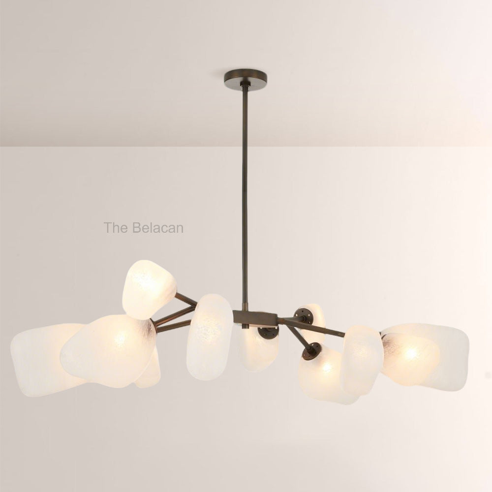 Grote Frosted Glass Chandelier - thebelacan