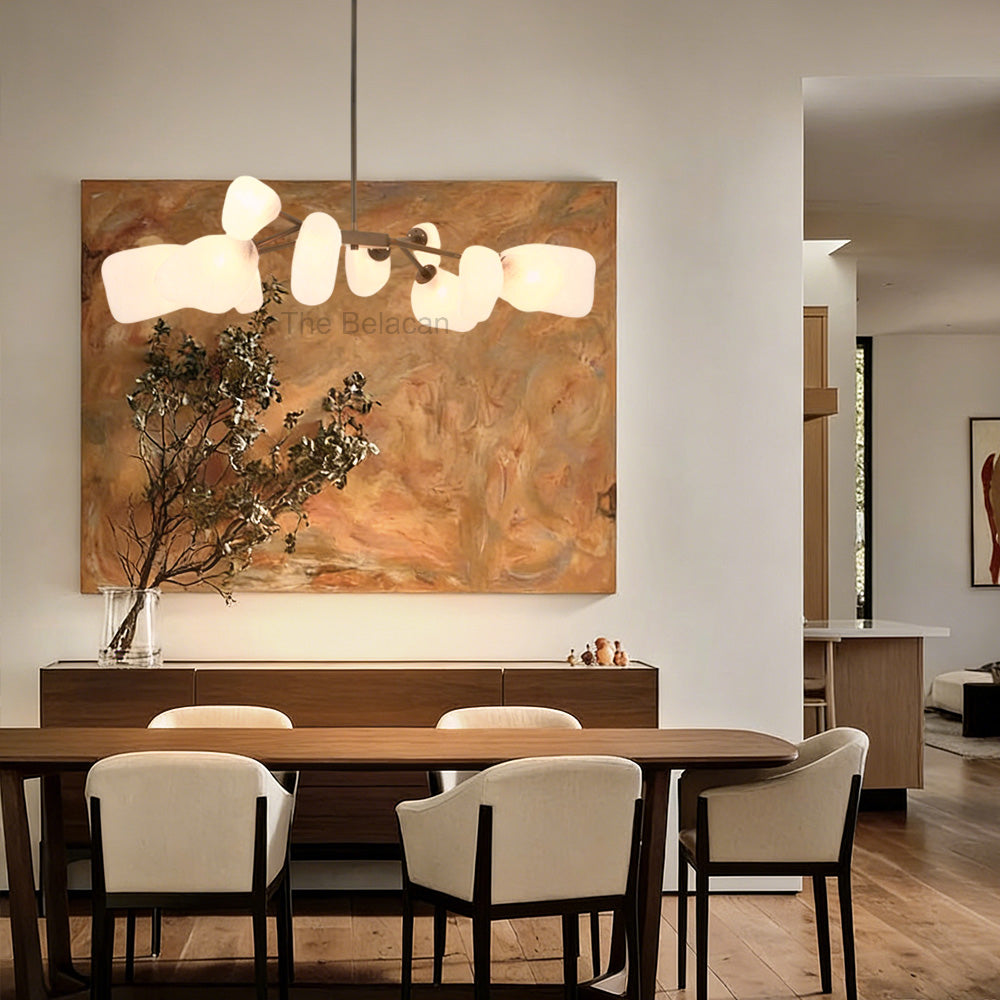 Grote Frosted Glass Chandelier - thebelacan