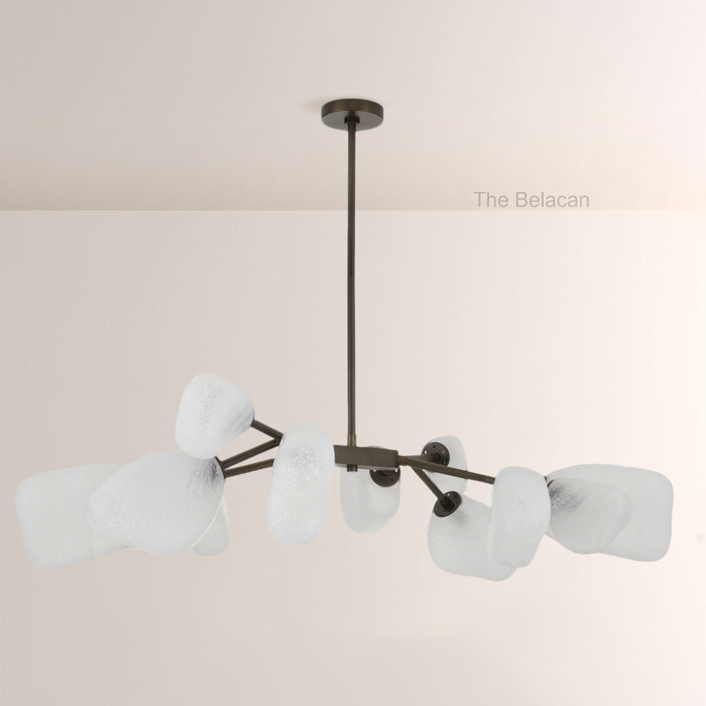 Grote Frosted Glass Chandelier - thebelacan