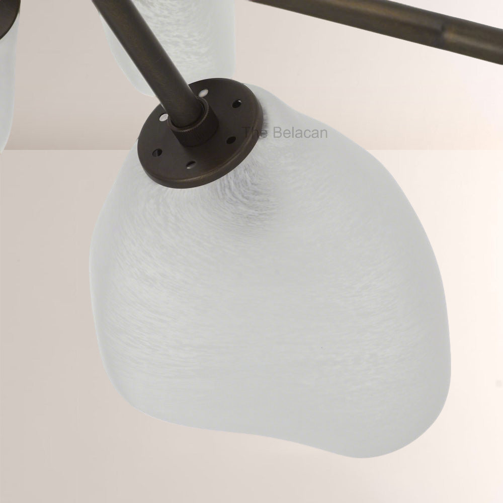 Grote Frosted Glass Chandelier - thebelacan