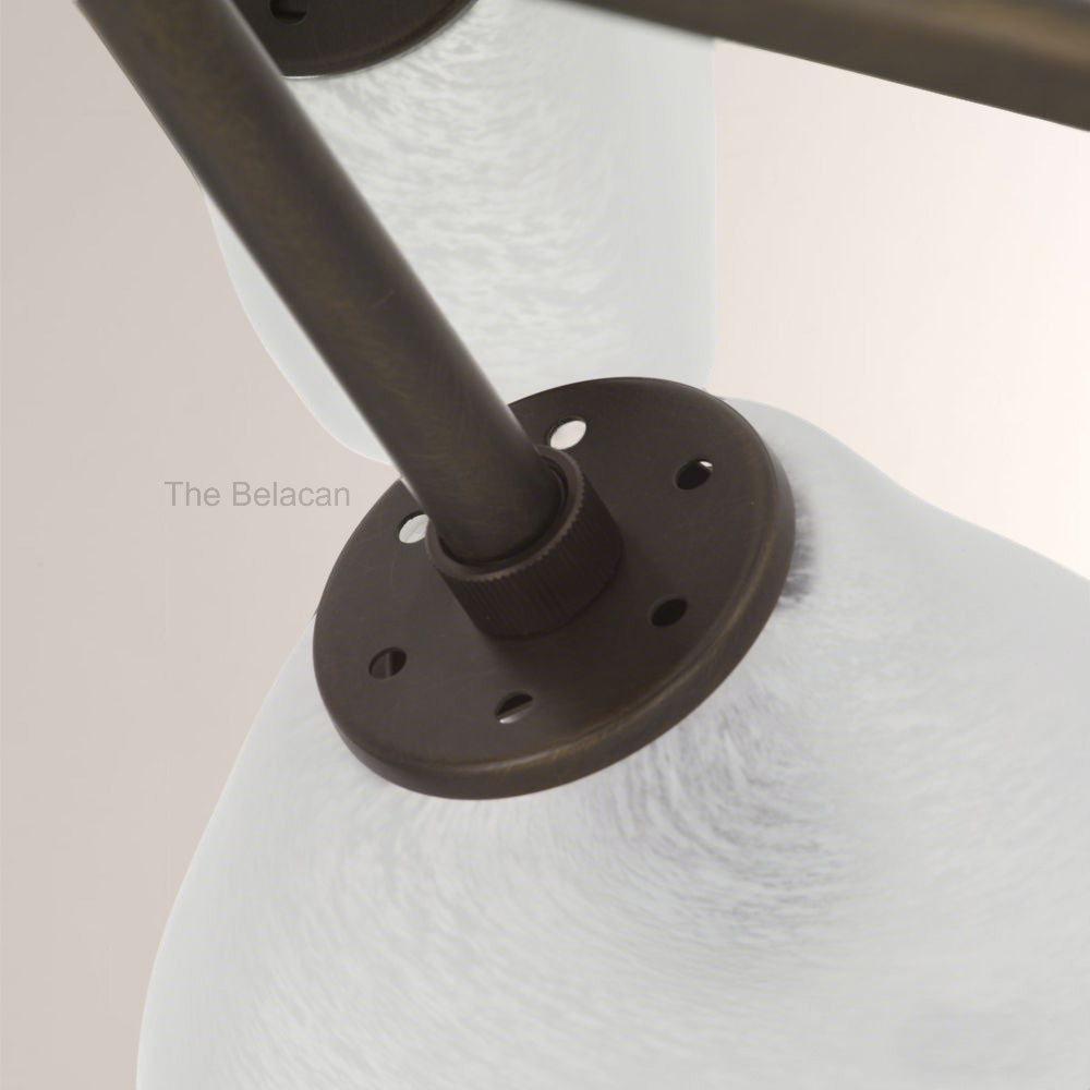 Grote Frosted Glass Chandelier - thebelacan