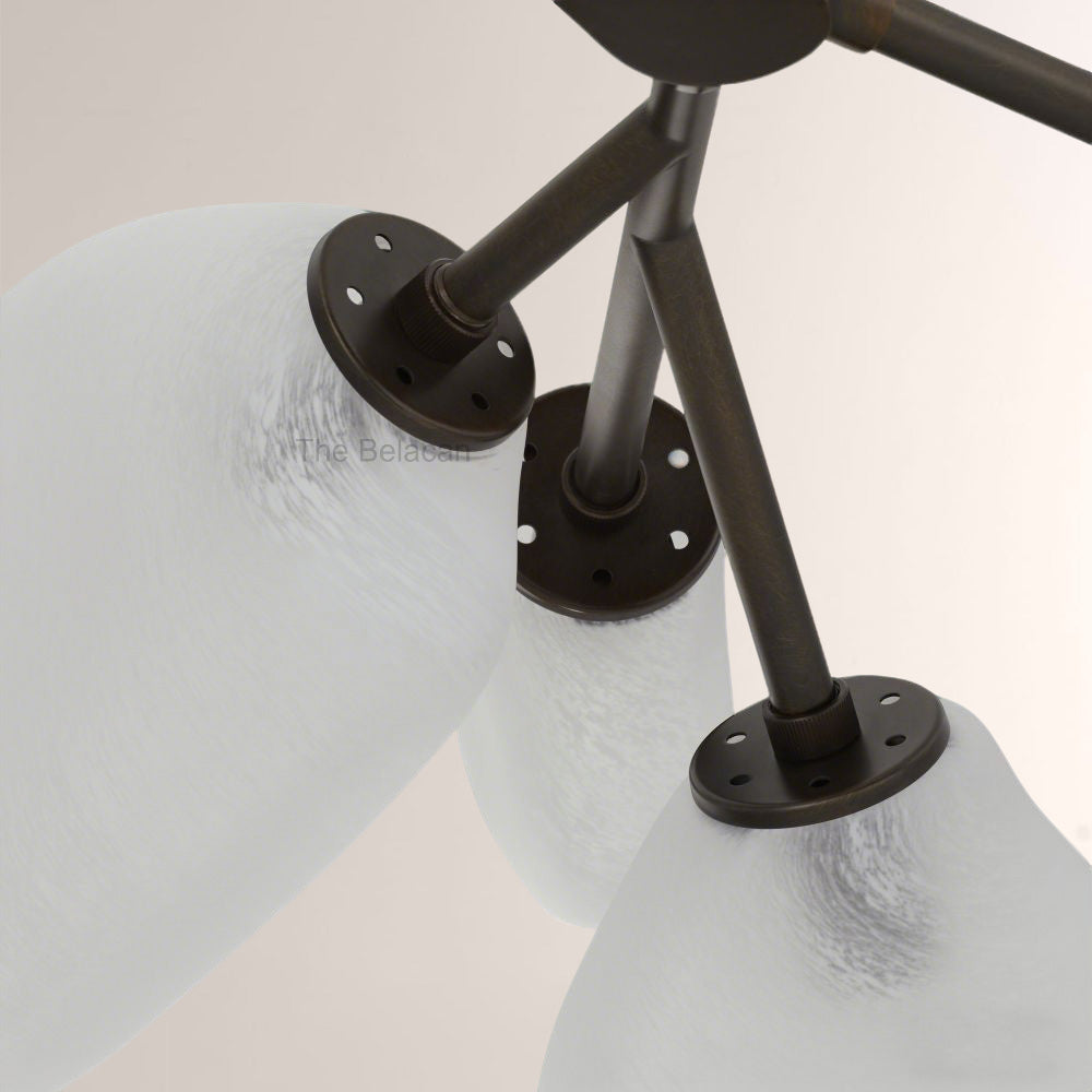 Grote Frosted Glass Chandelier - thebelacan