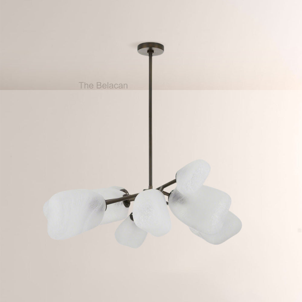 Grote Frosted Glass Chandelier - thebelacan