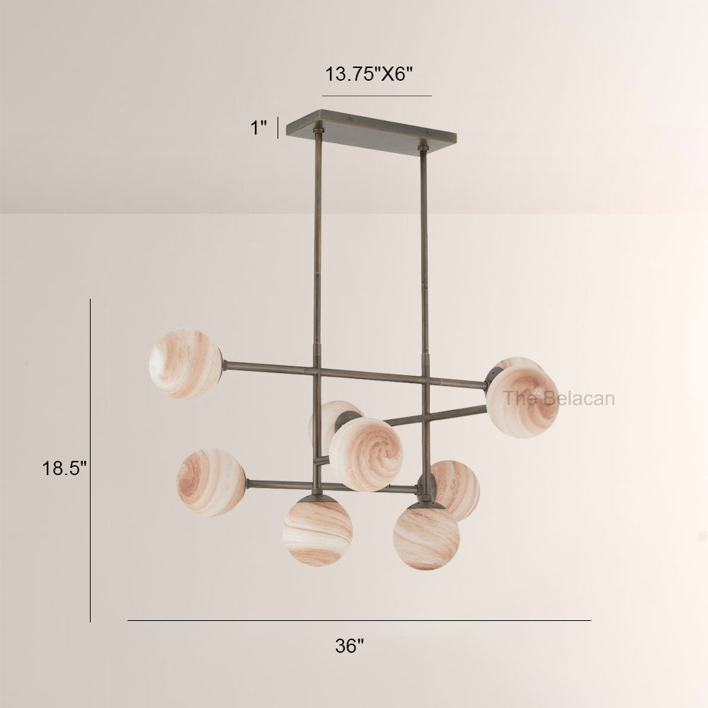 Harris Linear Glass Chandelier - thebelacan