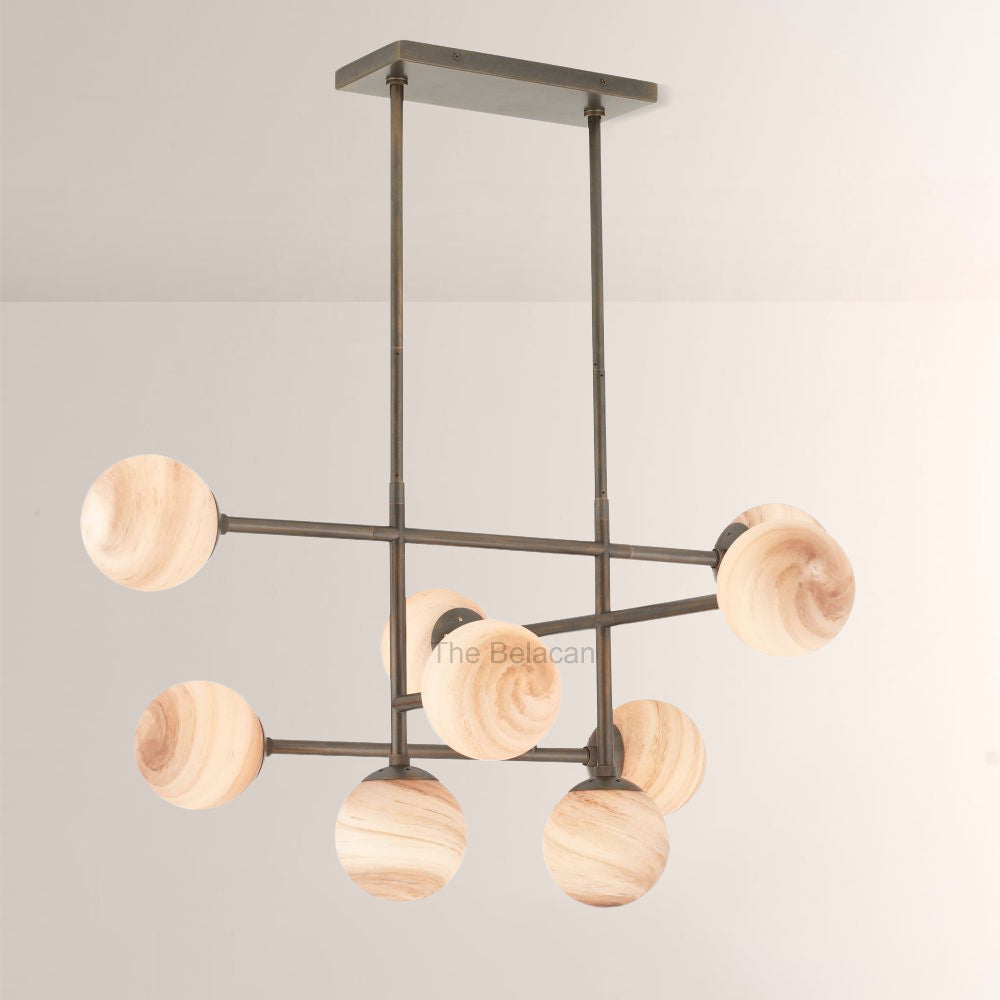 Harris Linear Glass Chandelier - thebelacan