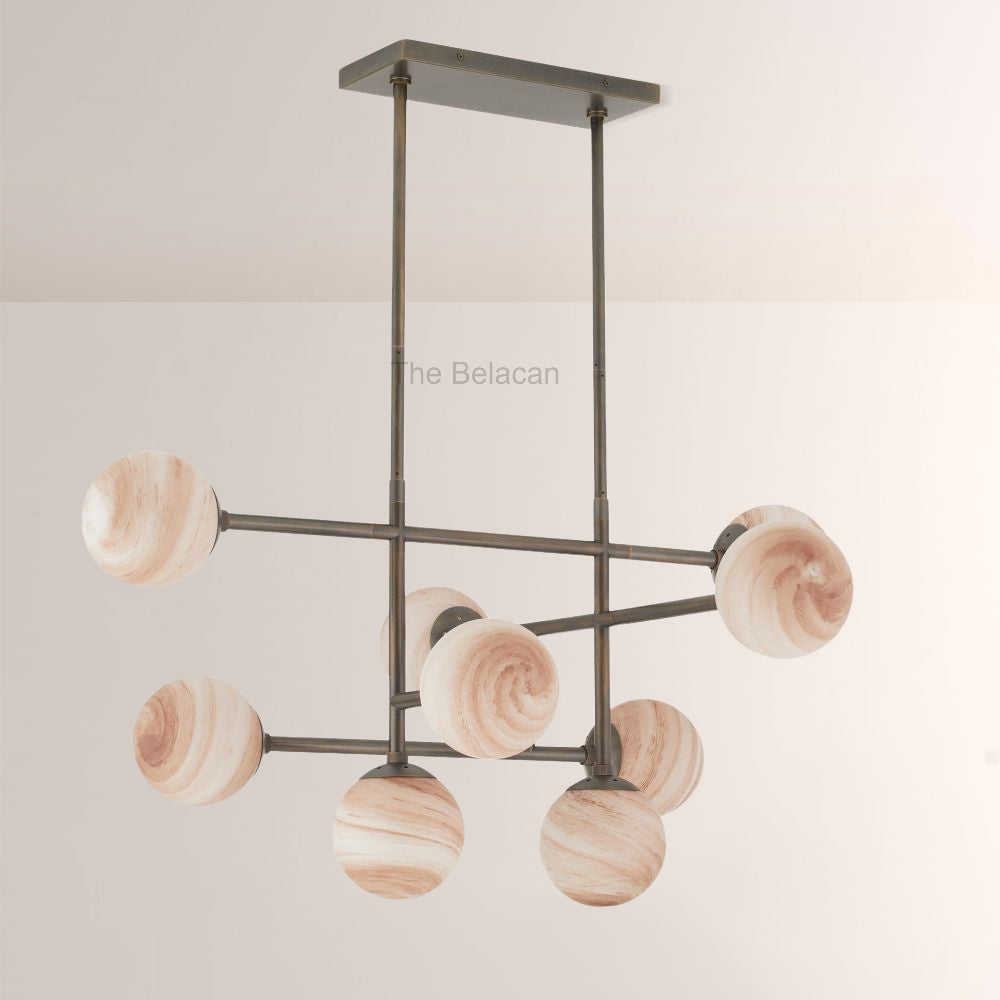 Harris Linear Glass Chandelier - thebelacan