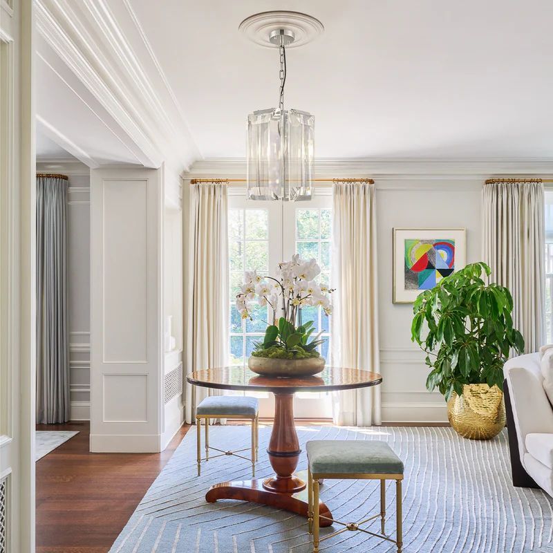 Harson Crystal Square Pendant 6.5" W - thebelacan