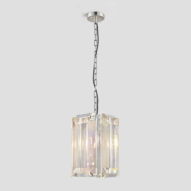 Harson Crystal Square Pendant 6.5" W - thebelacan