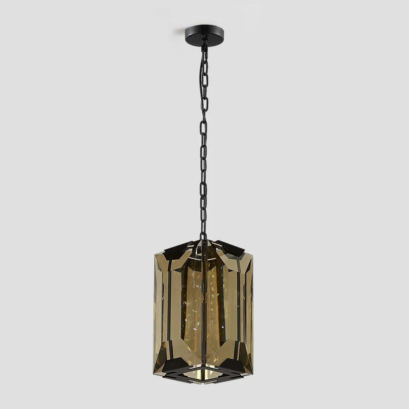 Harson Crystal Square Pendant 6.5" W - thebelacan