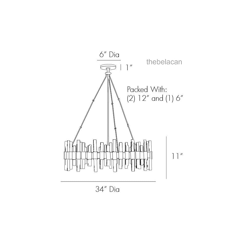 Hasluxe Large Chandelier - thebelacan