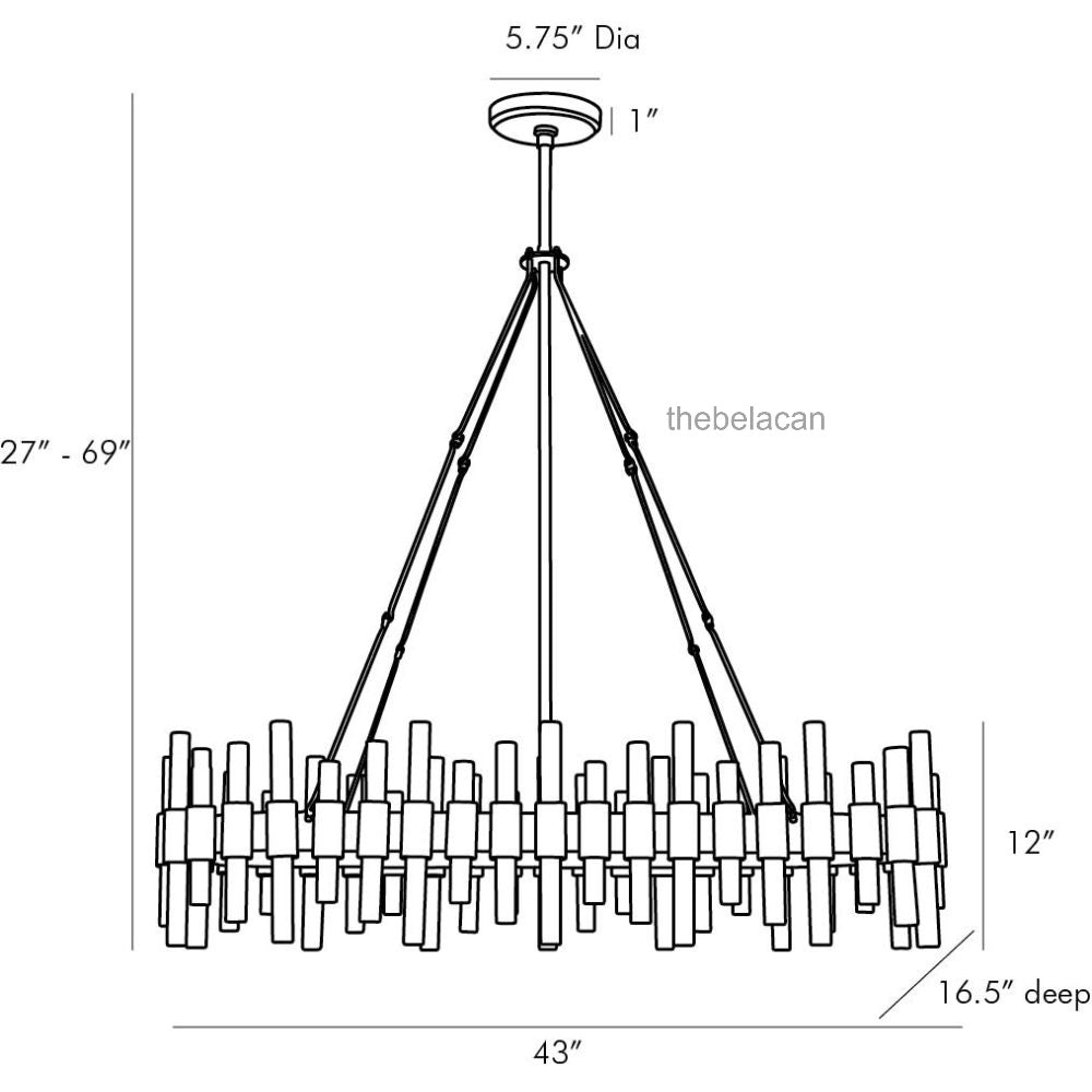 Hasluxe Oval Chandelier - thebelacan
