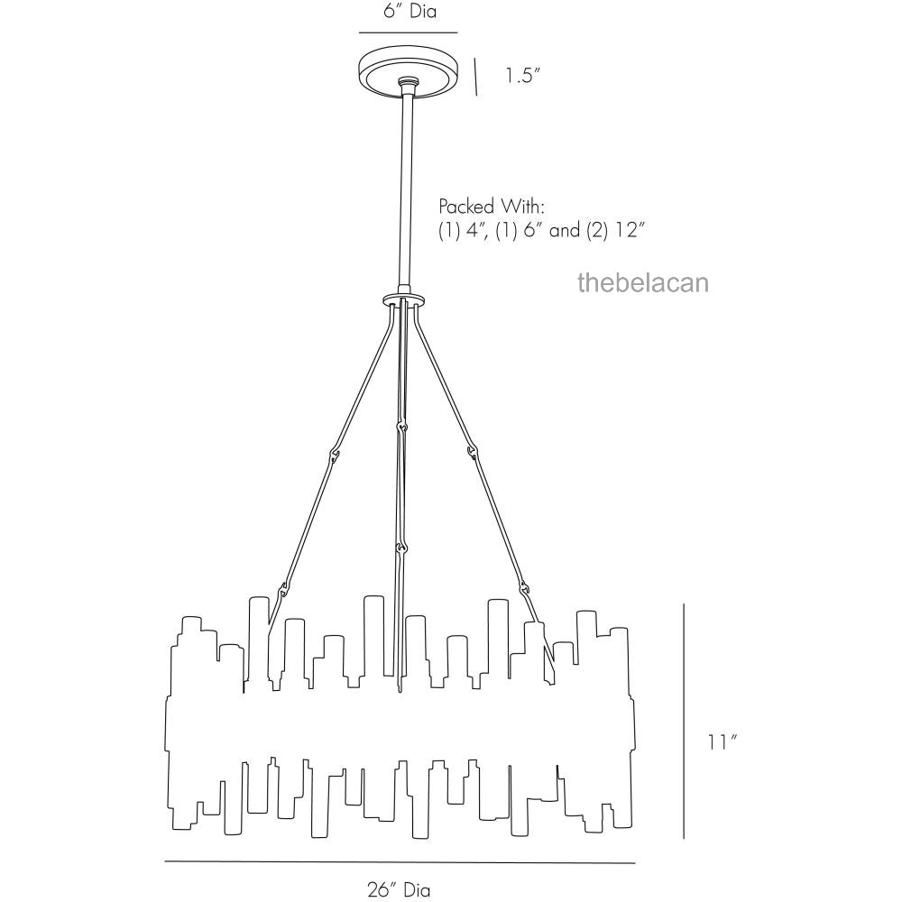 Hasluxe Small Chandelier - thebelacan