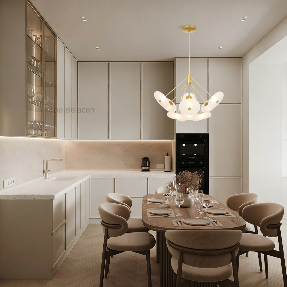 Herbert Round Glass Chandelier - thebelacan