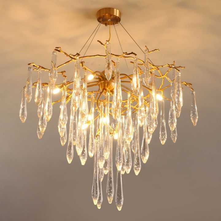 Icicle Crystal Luxury Branch Chandelier - thebelacan