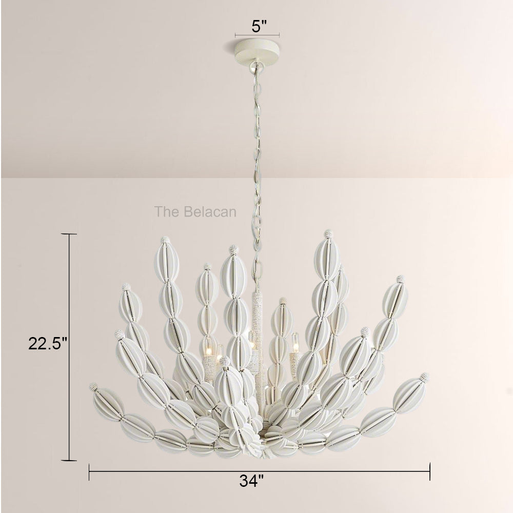 Ira Round Wood Chandelier - thebelacan
