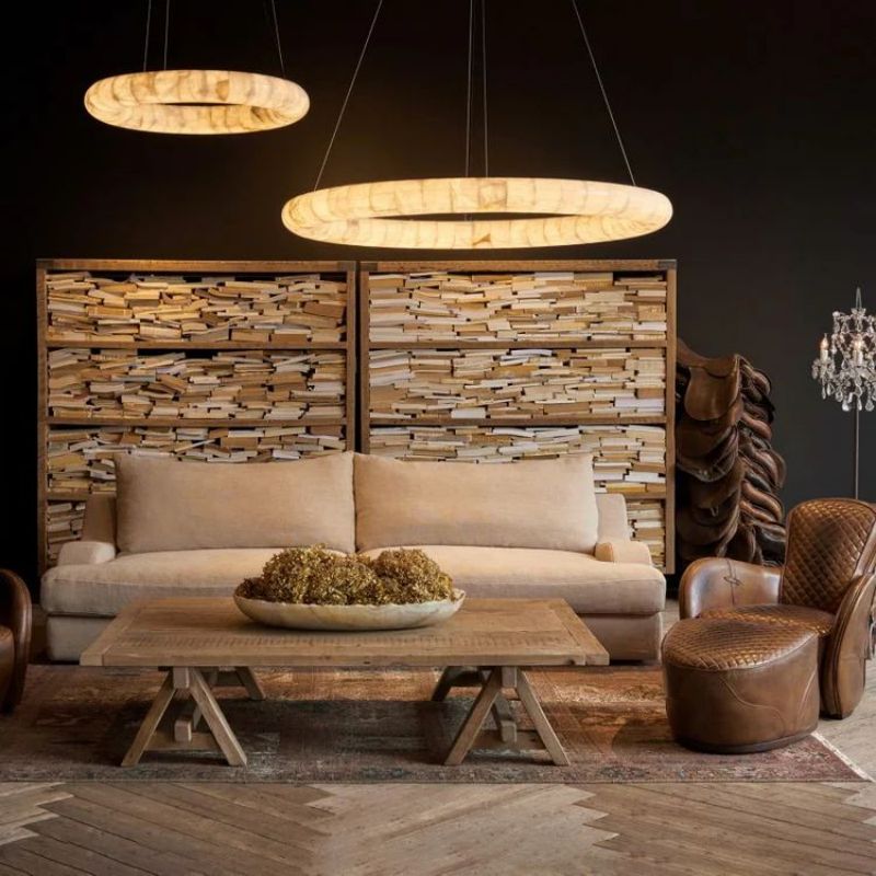 Karen Calcite Curve Ring Chandelier - thebelacan