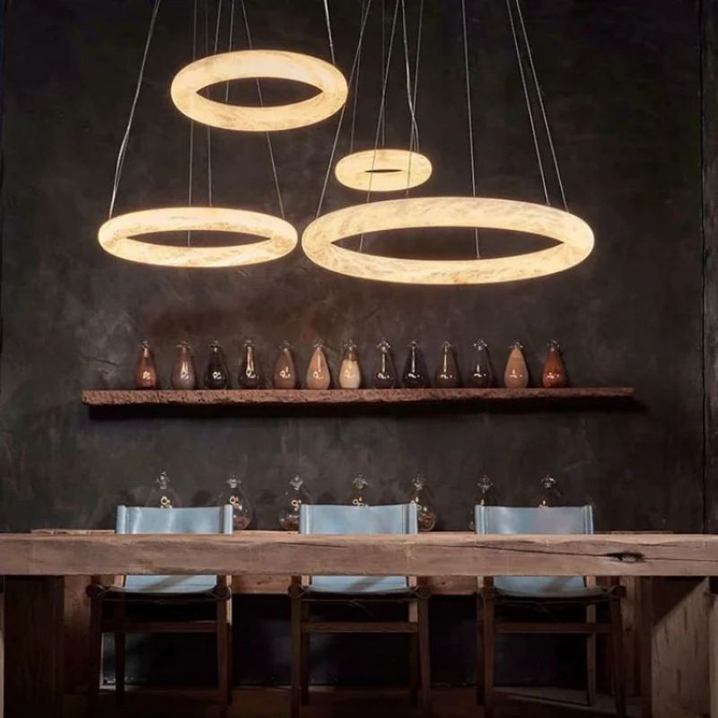 Karen Calcite Curve Ring Chandelier - thebelacan