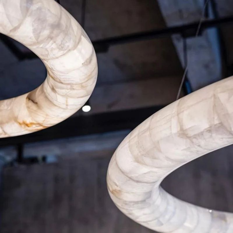 Karen Calcite Curve Ring Chandelier - thebelacan