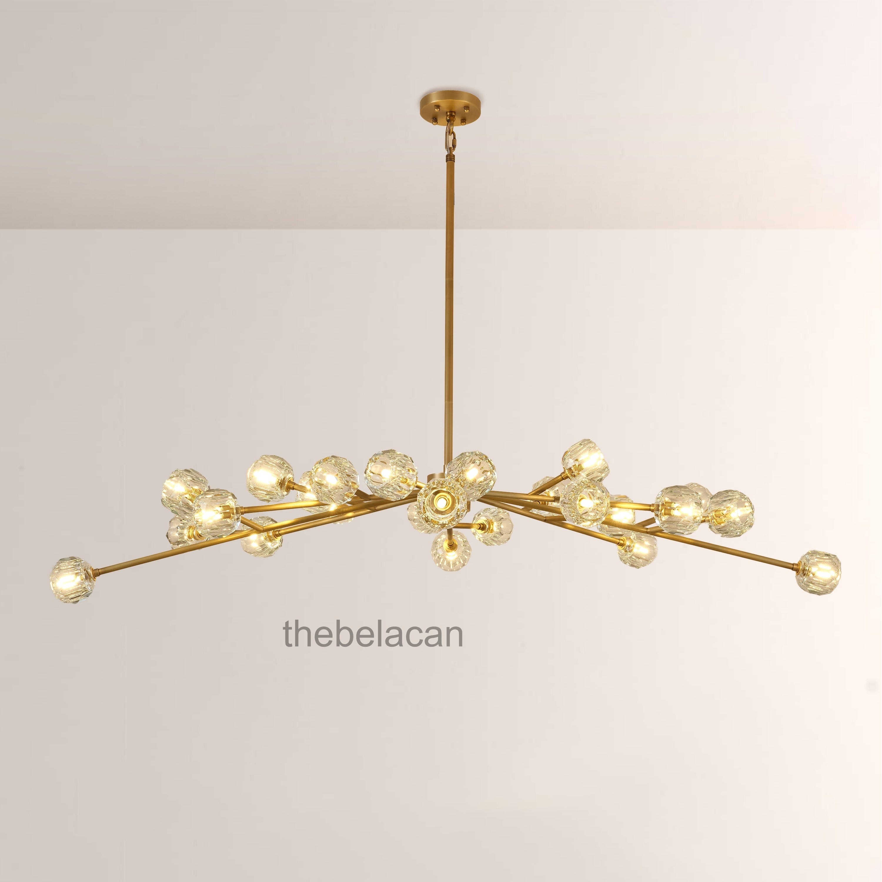 Kristal Glass Round Chandelier 72" - thebelacan
