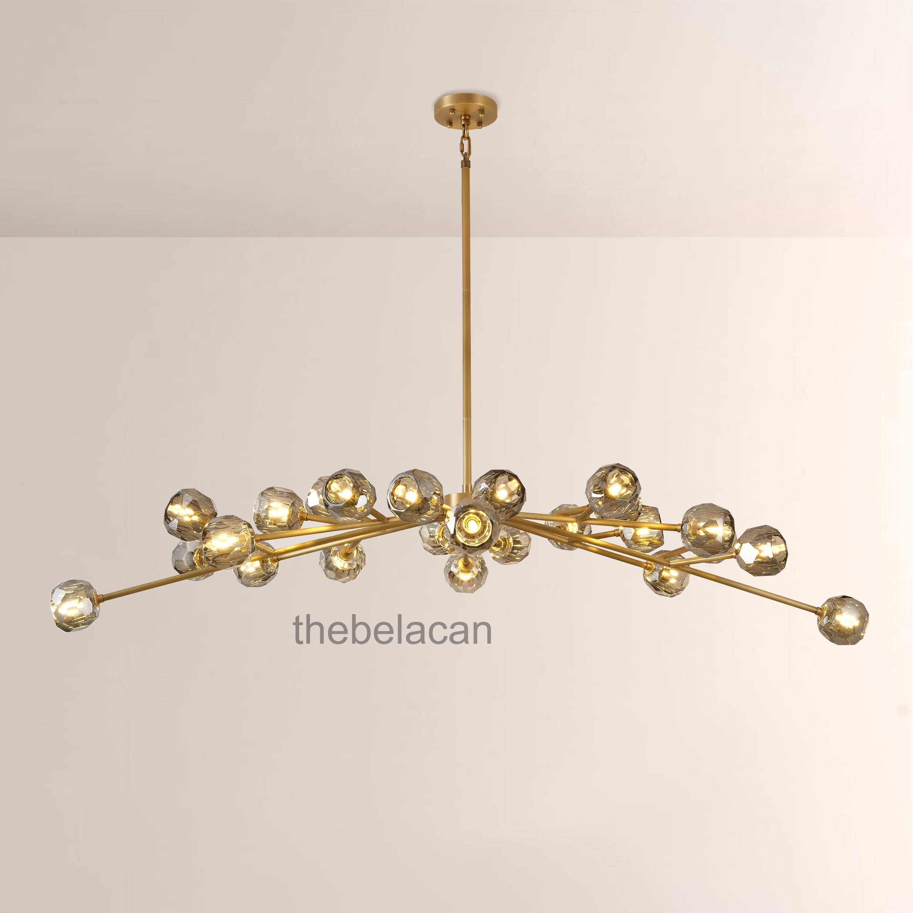 Kristal Glass Round Chandelier 72" - thebelacan