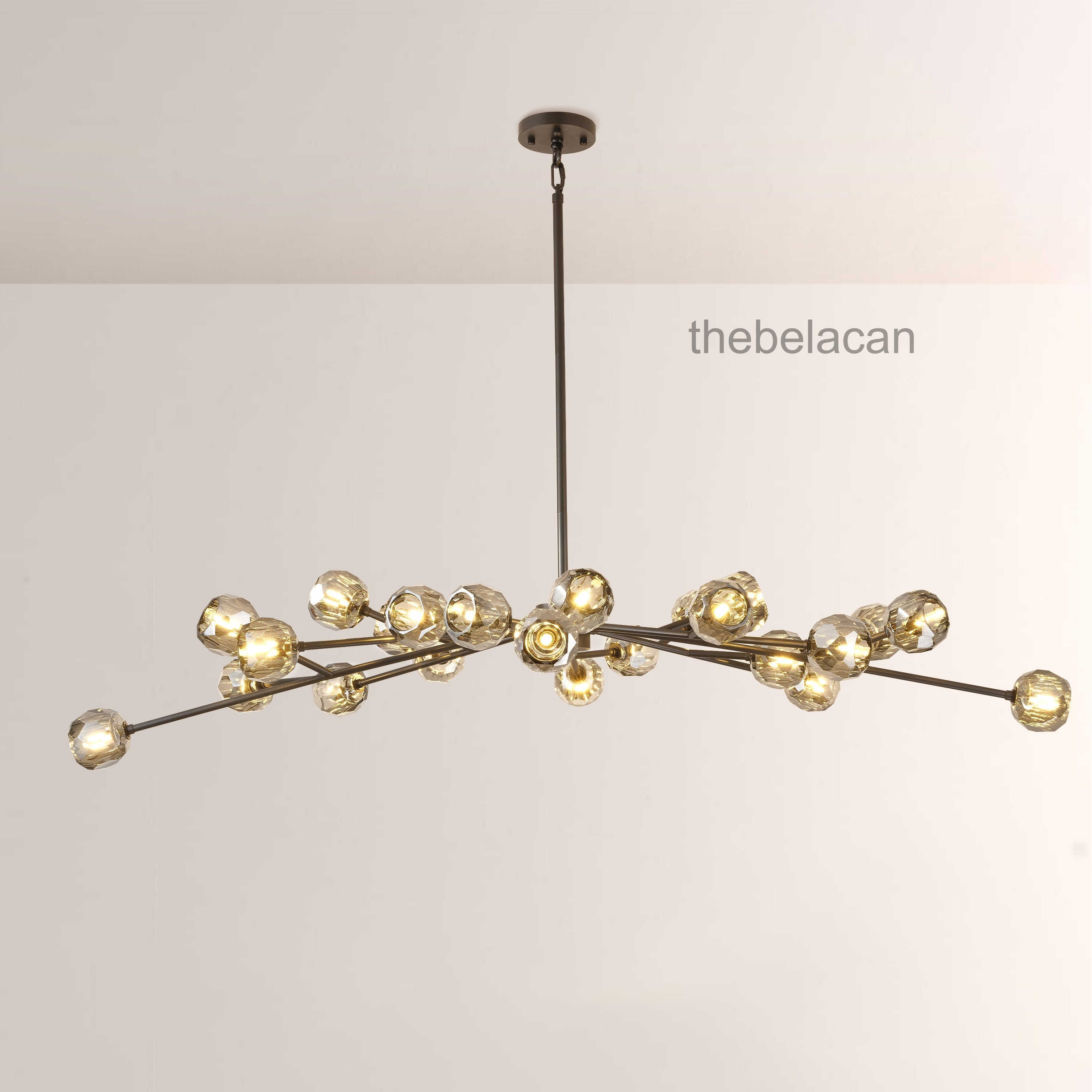 Kristal Glass Round Chandelier 72" - thebelacan