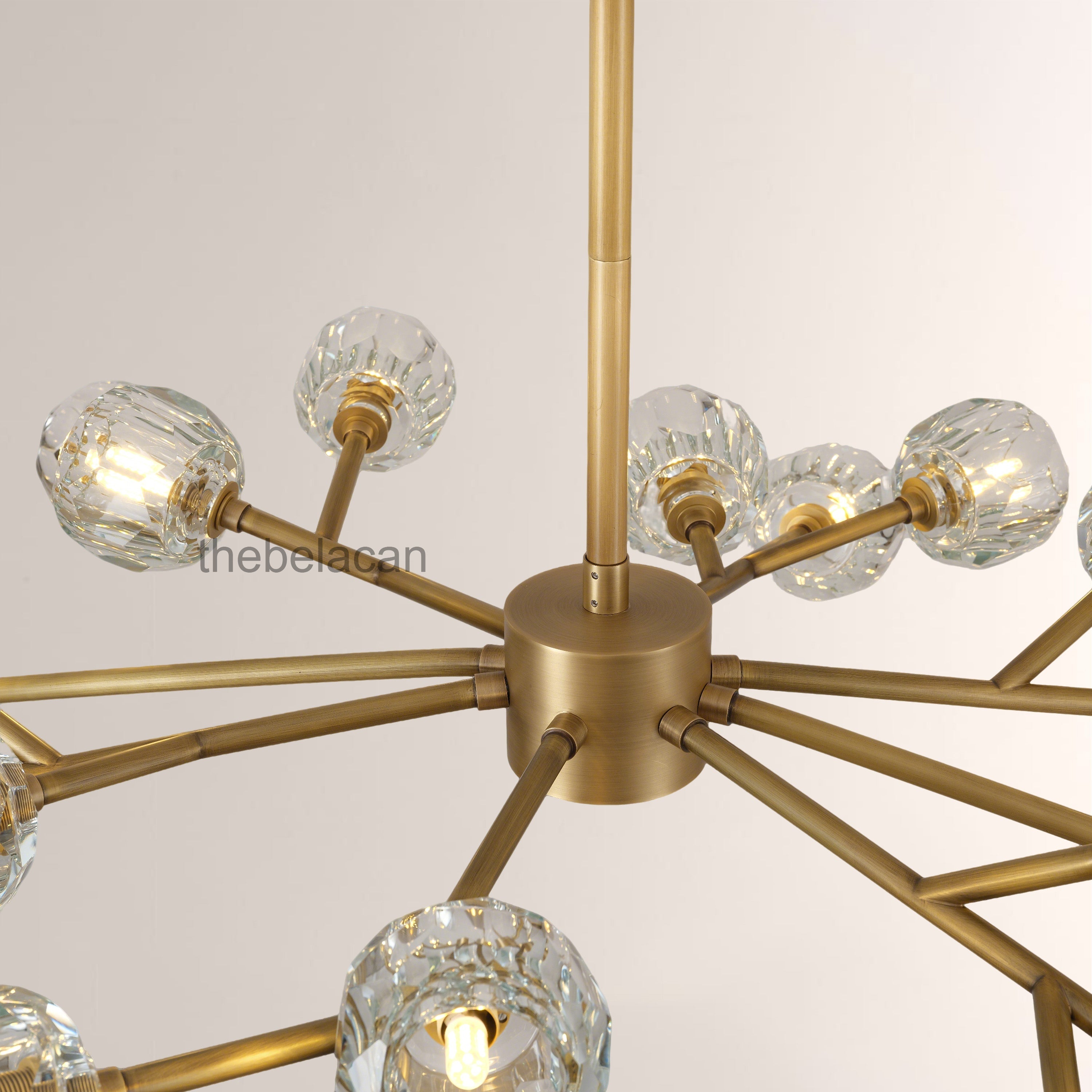 Kristal Glass Round Chandelier 72" - thebelacan