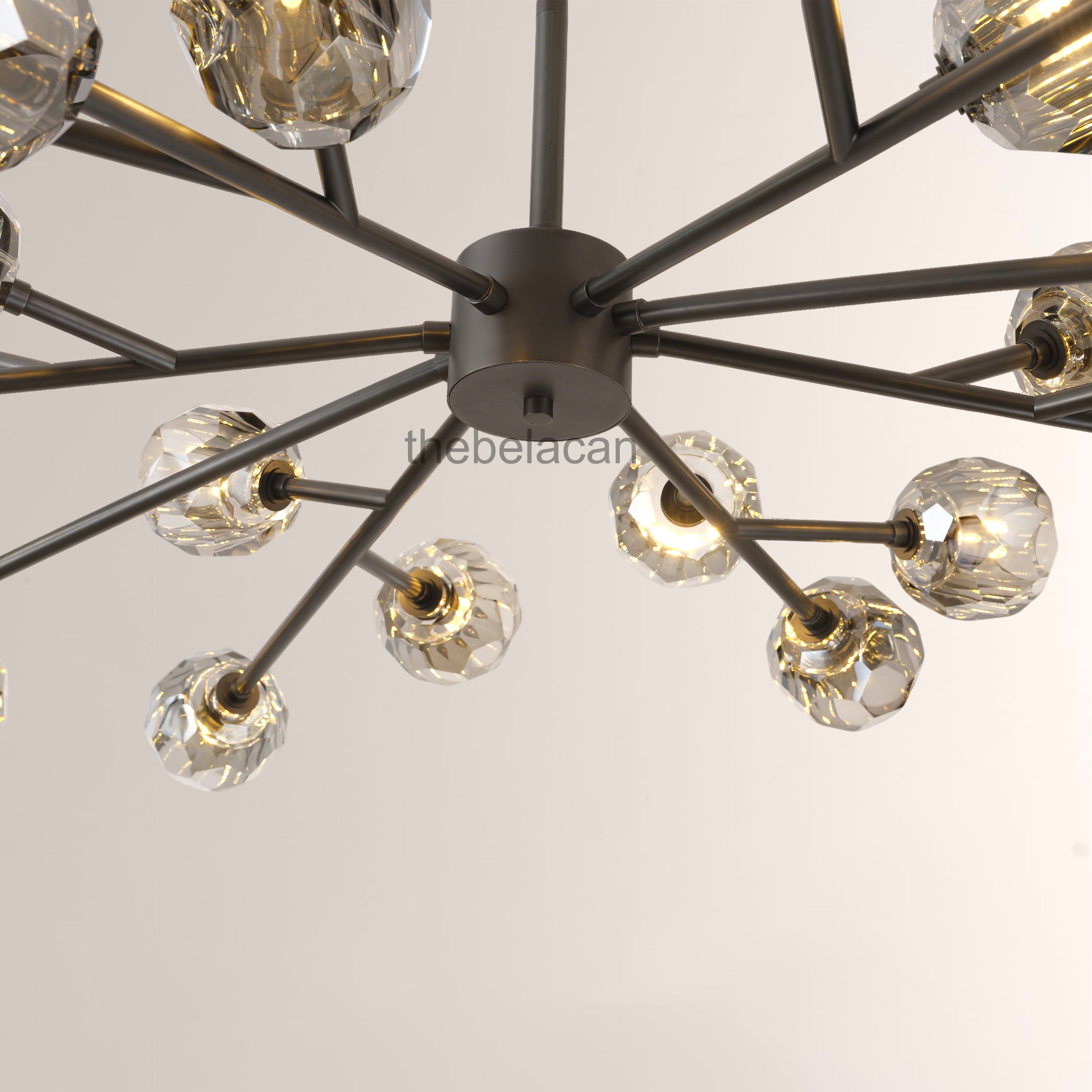 Kristal Glass Round Chandelier 72" - thebelacan