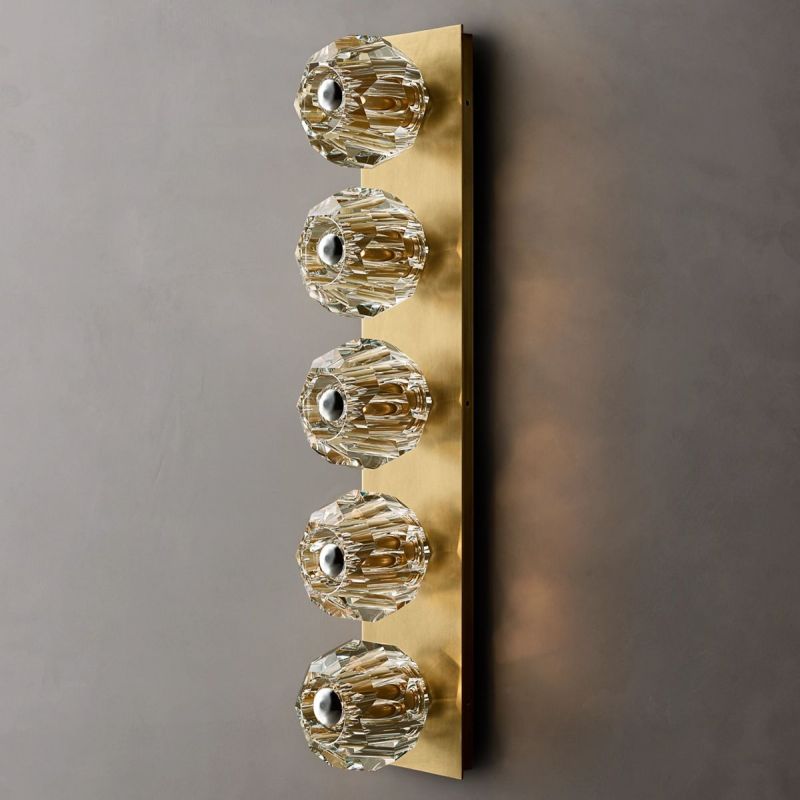 Kristal Clear Glass Linear Grand Wall Sconce - thebelacan