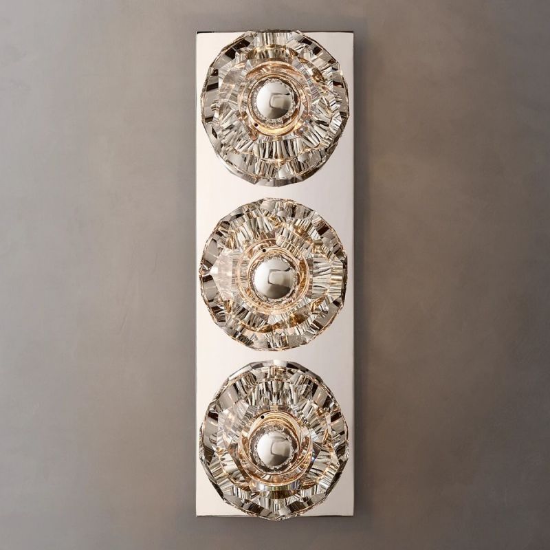 Kristal Clear Glass Linear Short Wall Sconce - thebelacan