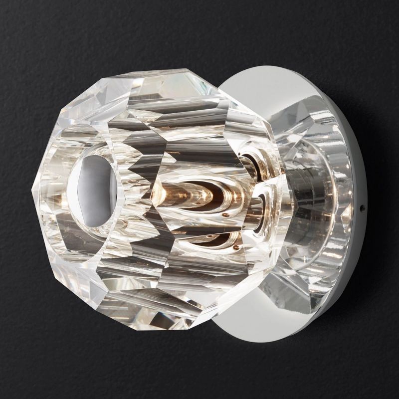Kristal Clear Glass Petite Wall Sconce - thebelacan